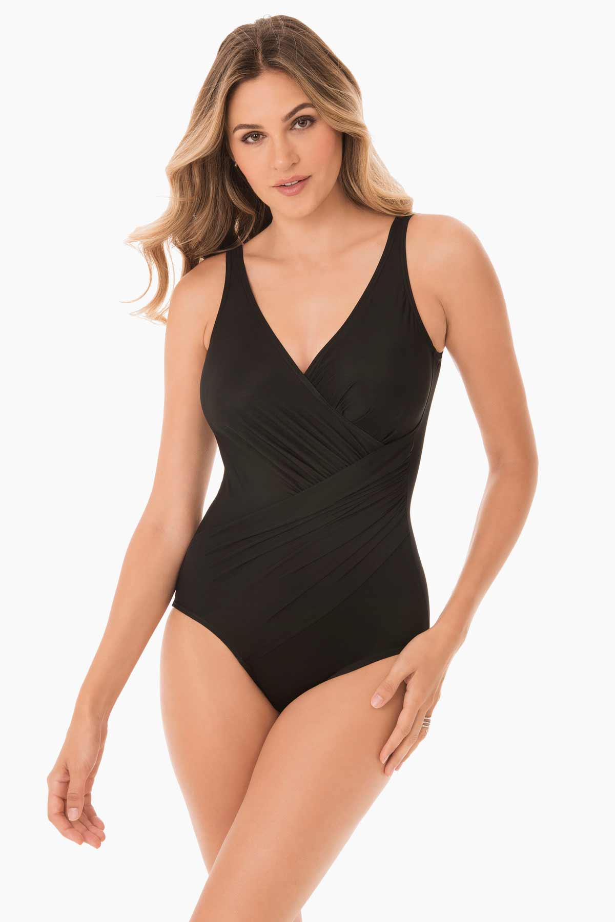 Miraclesuit Swim One Piece Shaping Swimsuit In Black/Brown