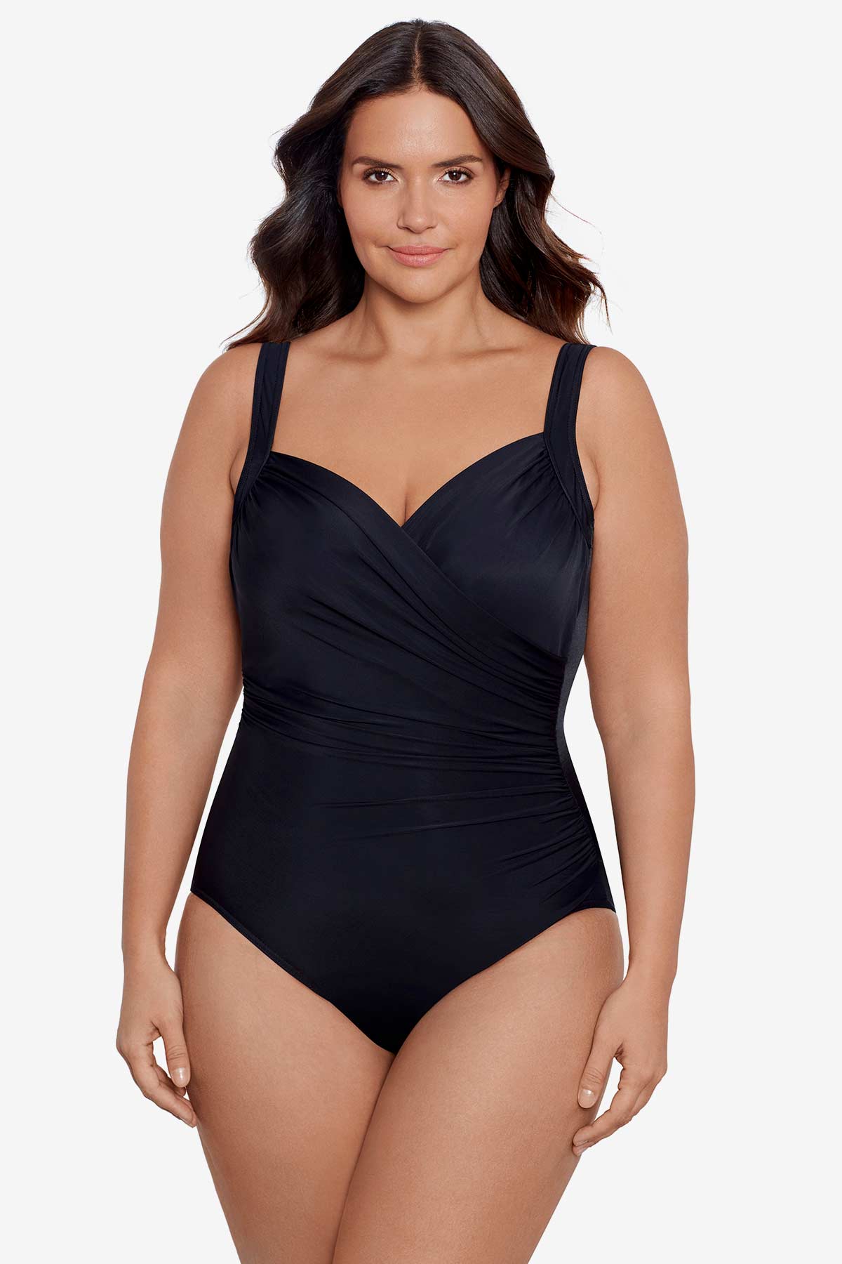 Dreamsuit by Miracle Brands Women's Plus Size Slimming Control Tankini Top