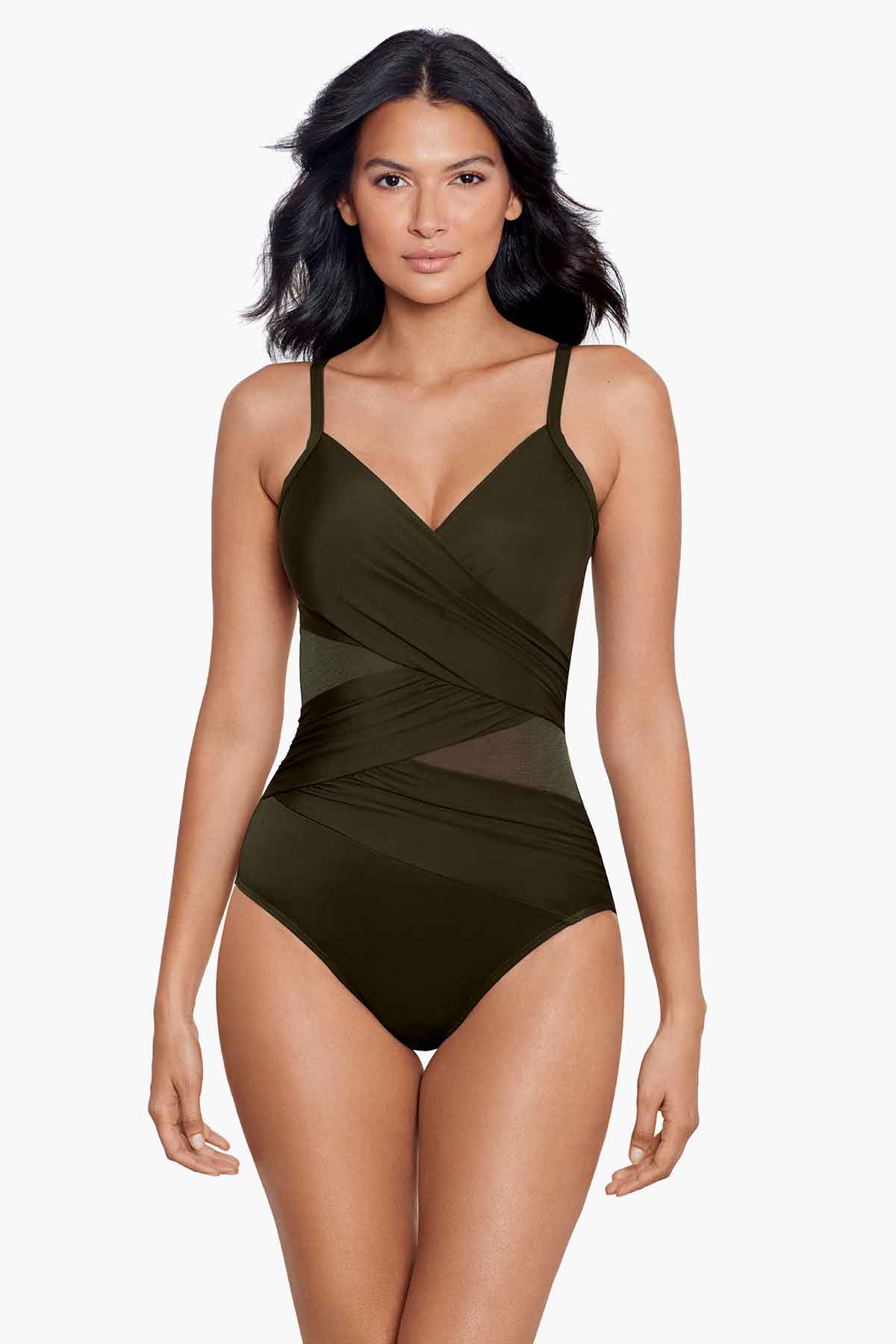 Miraclesuit Swim One Piece Shaping Swimsuit In Black/Brown