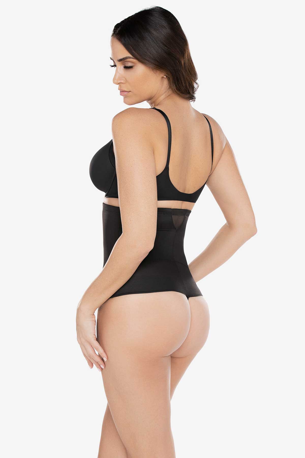 Miraclesuit Extra Firm Tummy-Control High-Waist Sheer Thong Black XL #2778