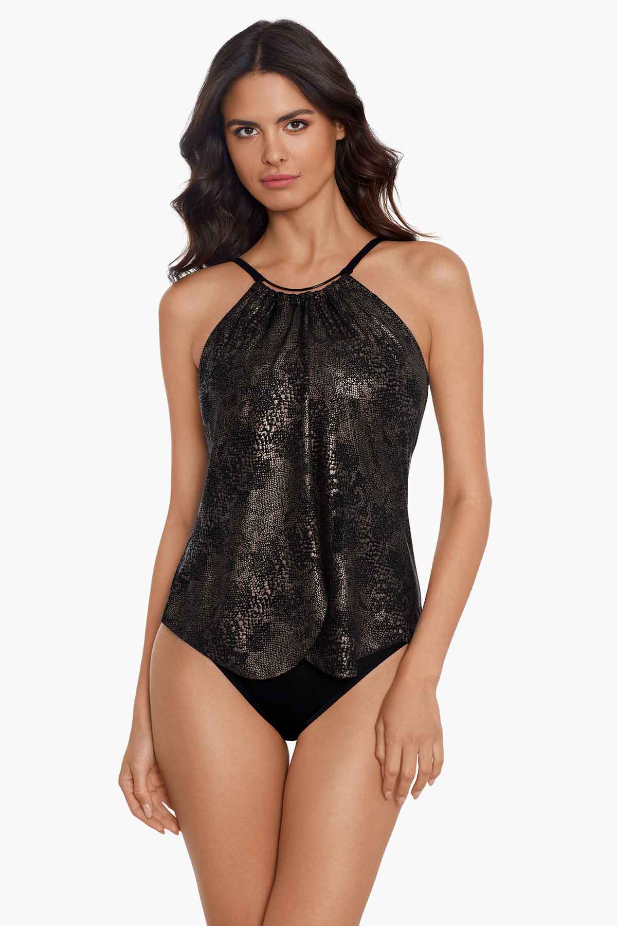 Spanx Gilded Glam Gold Shimmer One Piece Swimsuit