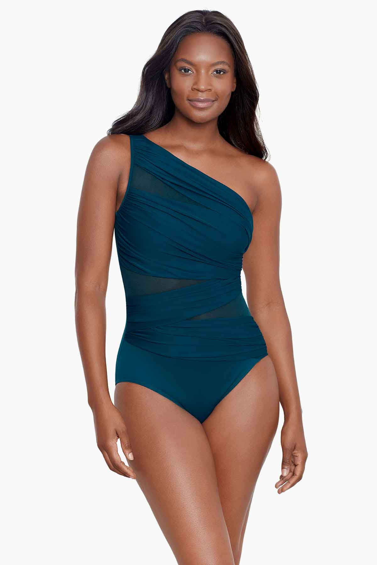 Miraclesuit Network Jena One-Shoulder Allover-Slimming One-Piece