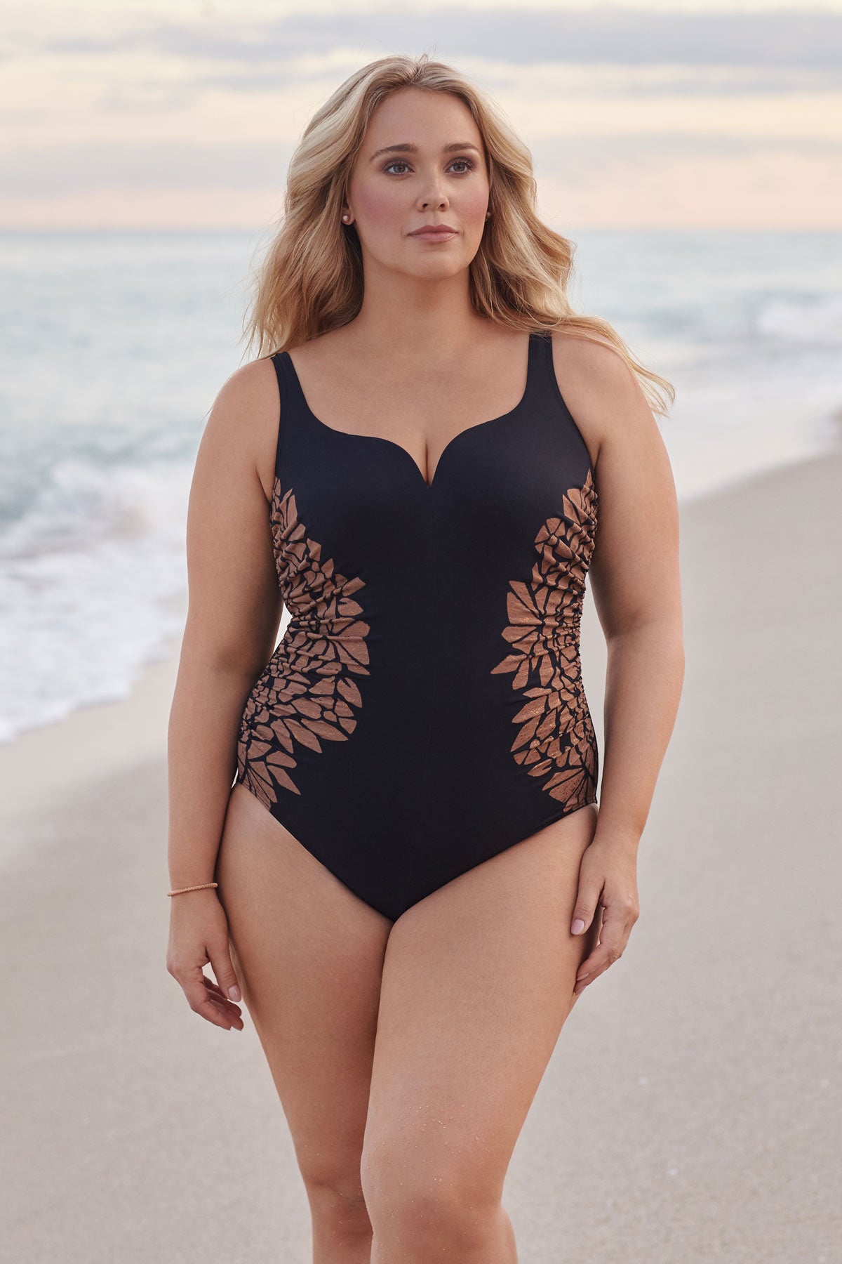 Tummy Control Swimsuit - Miraclesuit Plus Size Crossover One Piece