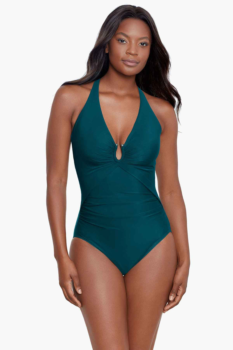 Halter one on sale piece swimsuit