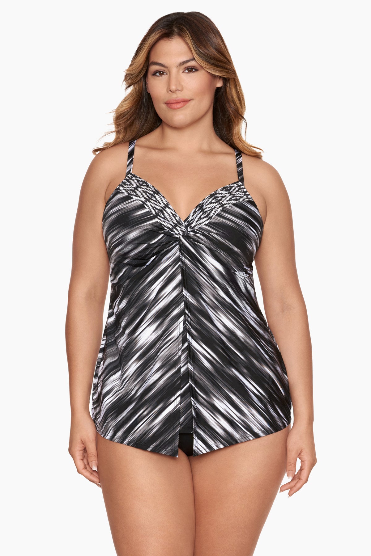MIRACLESUIT WARP SPEED LOVE KNOT UNDERWIRE TANKINI TOP DD CUP
