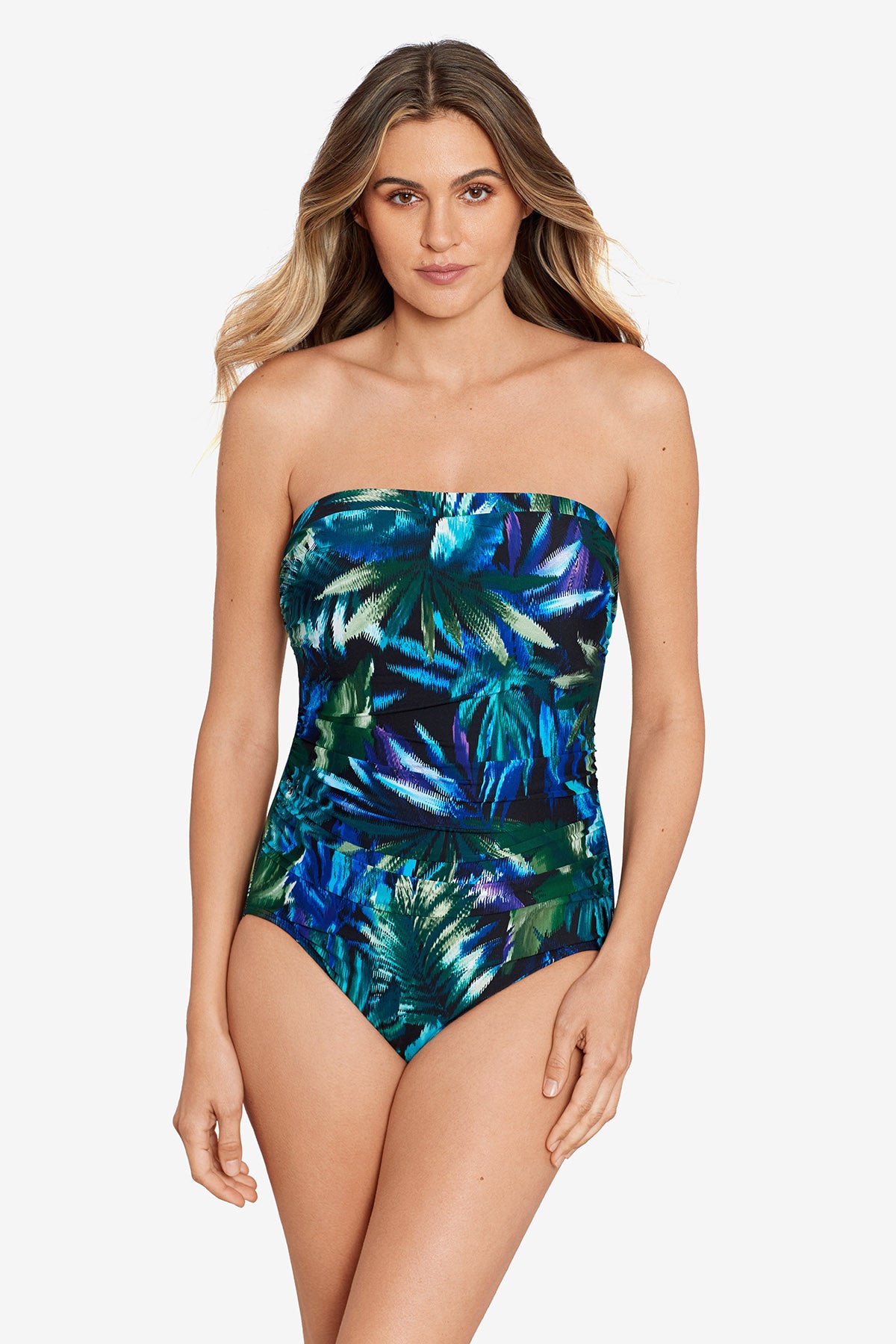Rock Solid Madrid Bandeau One Piece Swimsuit
