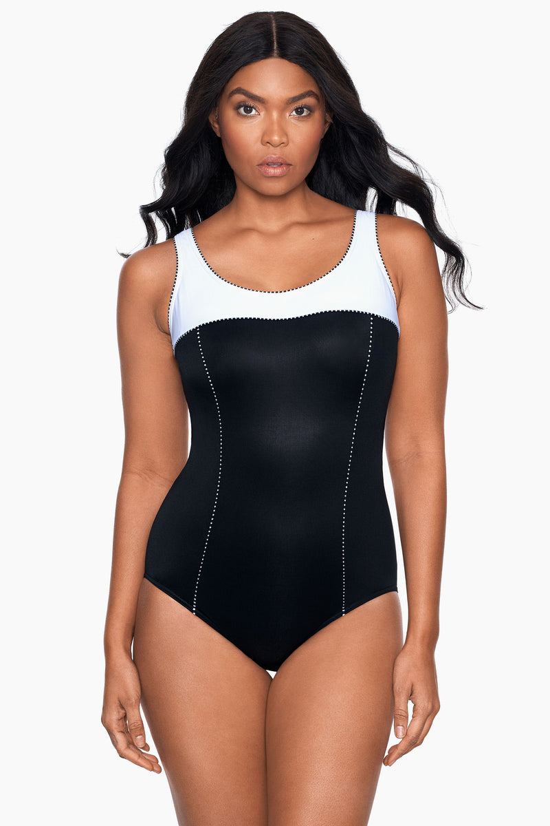 Miraclesuit Colorblock Touche One Piece Swimsuit DD-Cups